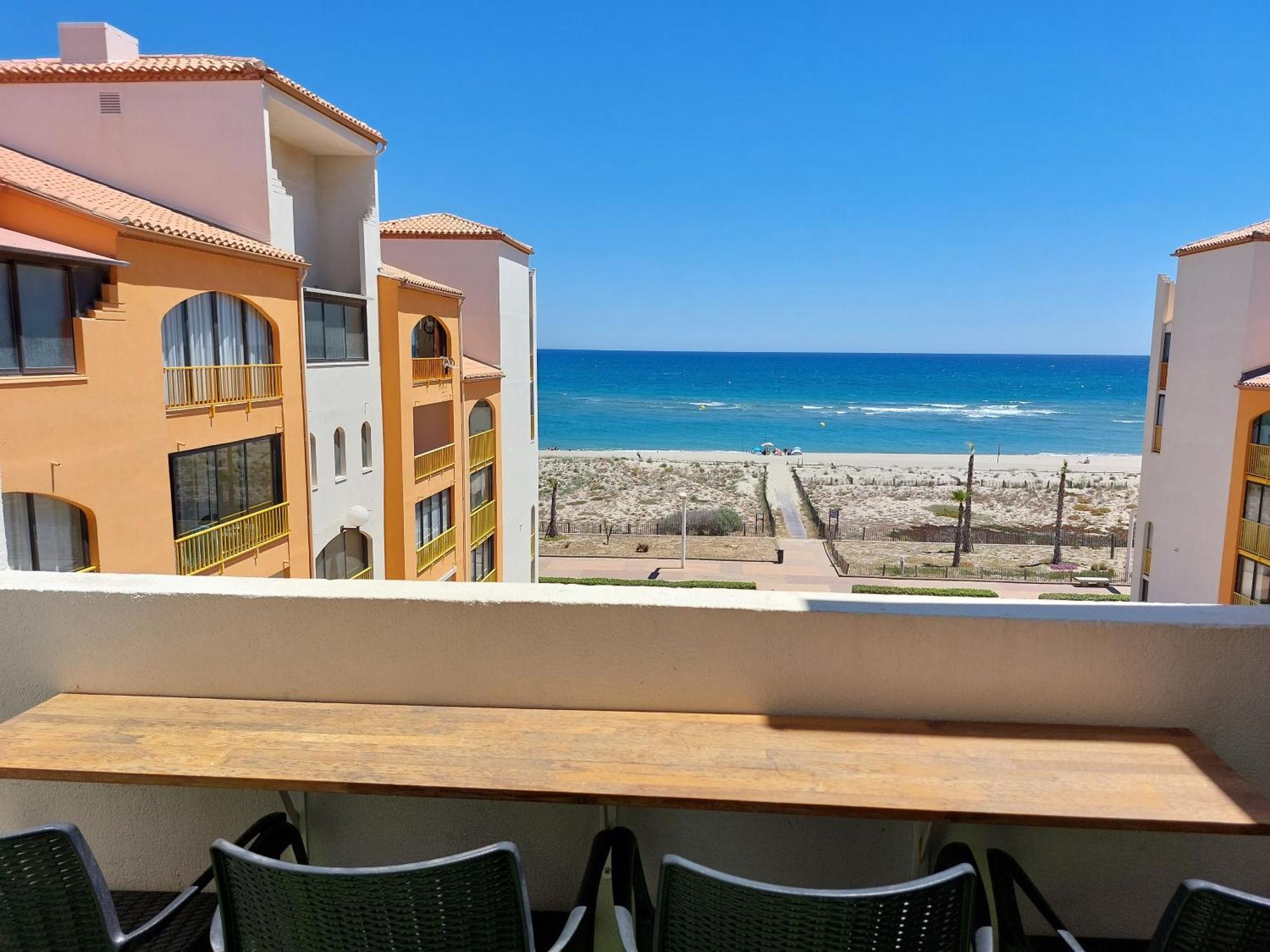 Appart Avec Terrasse Et Magnifique Vue Sur La Mer Le Barcarès Buitenkant foto